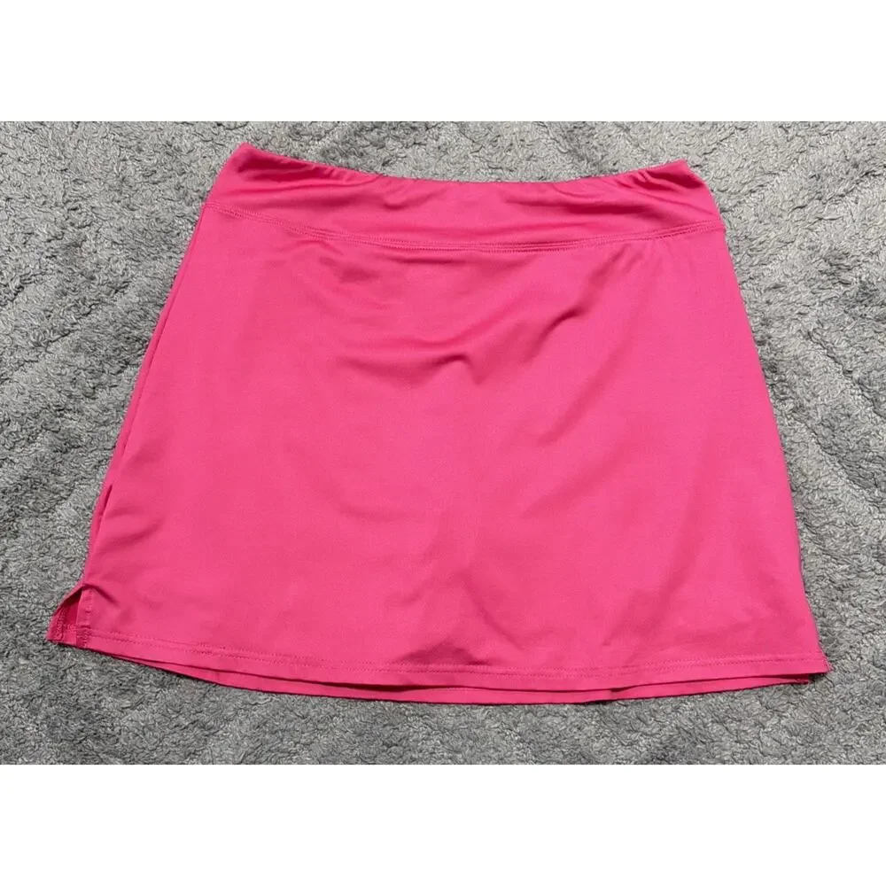 Ekouaer Skort Women’s L Pink Tennis Golf Athletic Pullon Lined Skirt Shorts